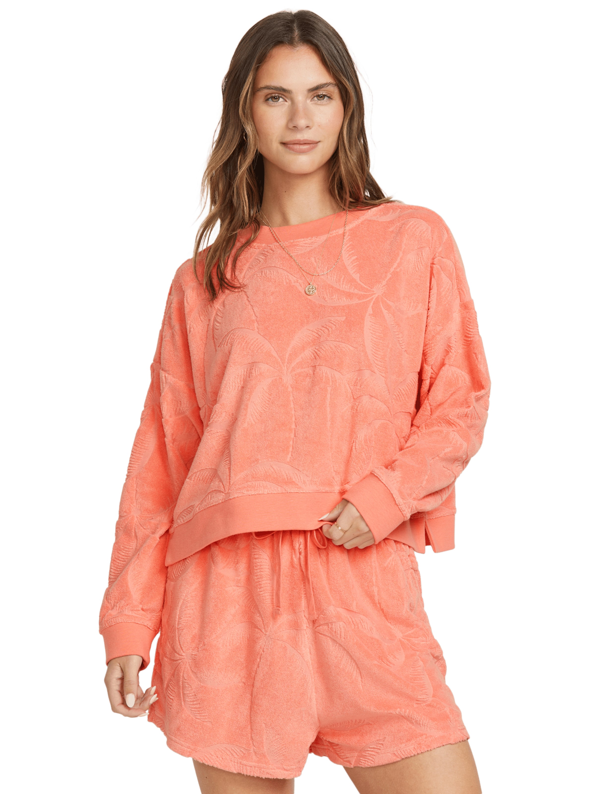 BILLABONG Sweatshirt 'Sun Tempo' in Pink: Vorderseite