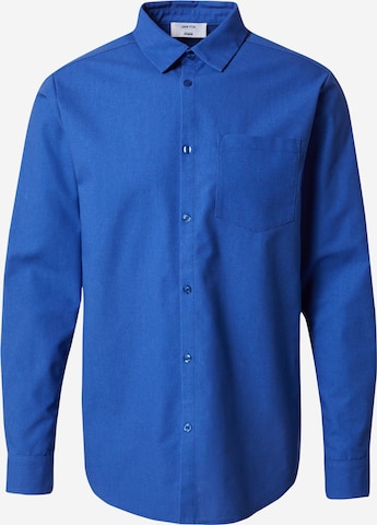 Coupe regular Chemise 'Kenan' DAN FOX APPAREL en bleu : devant