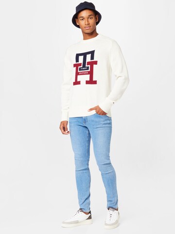 TOMMY HILFIGER Pullover in Weiß