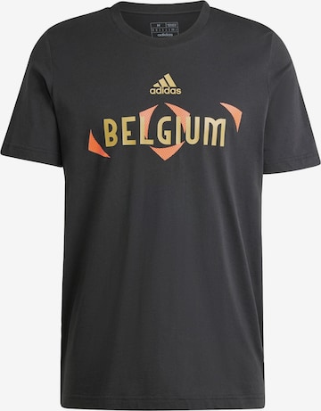ADIDAS PERFORMANCE Functioneel shirt ' UEFA EURO24™ Belgium Tee ' in Zwart: voorkant