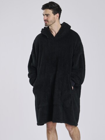 Loungeable Long Bathrobe in Black