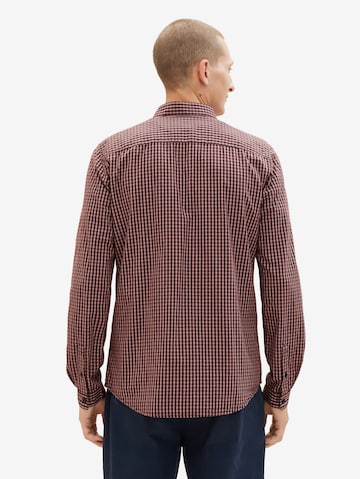TOM TAILOR Regular fit Button Up Shirt in Red