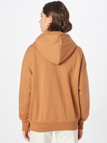 WEEKDAY Zip-Up Hoodie 'Alisa' in Brown