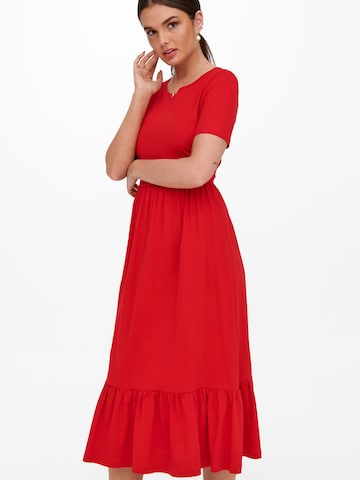 ONLY فستان 'MAY' بلون أحمر