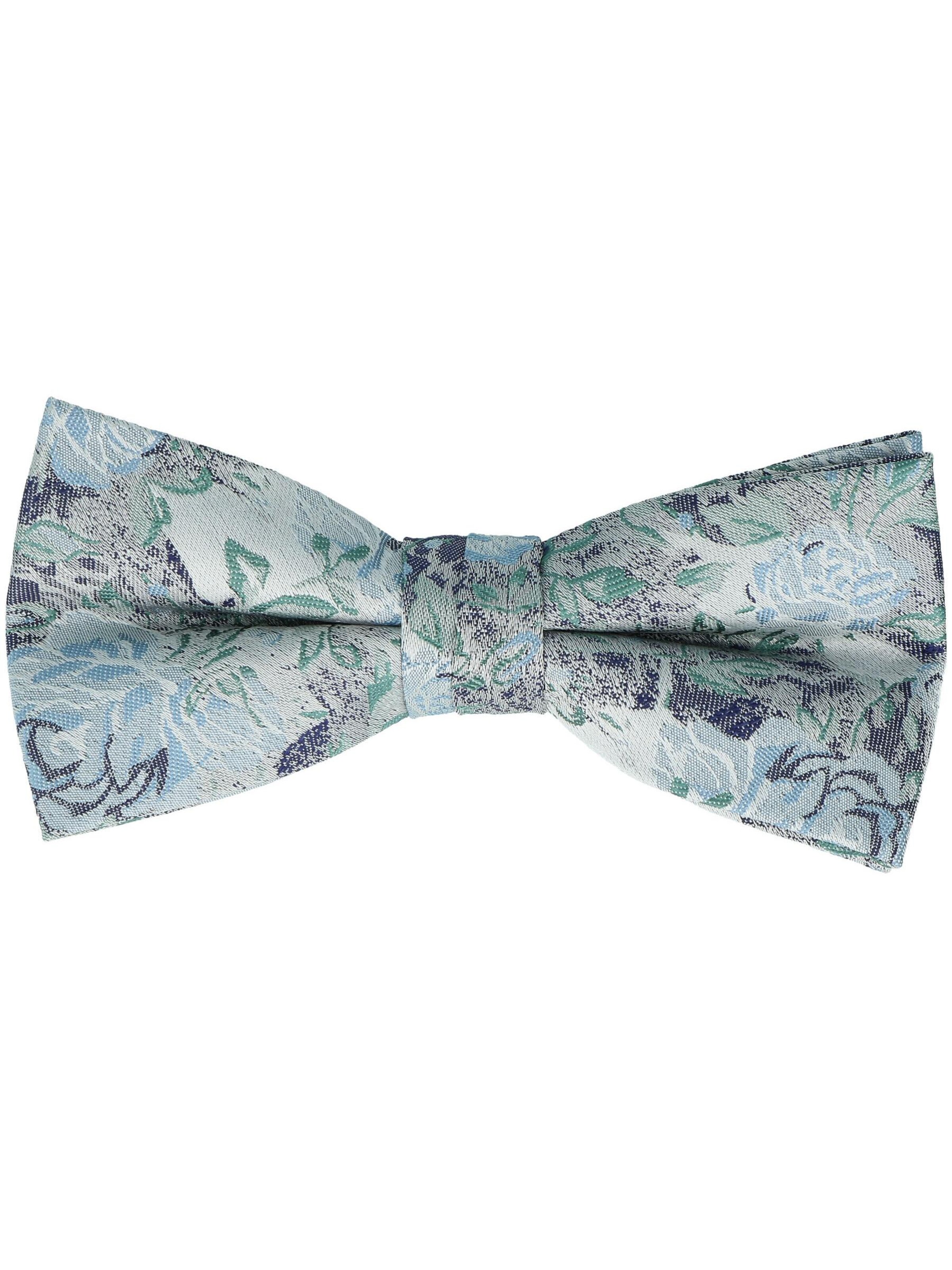 WILLEN Bow Tie 'Set Floral/ Uni' in Green