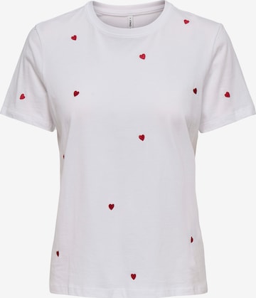 ONLY T-Shirt 'ONLKetty' in Weiß: Vorderseite