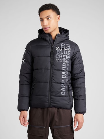 CAMP DAVID Between-Season Jacket in Black: front