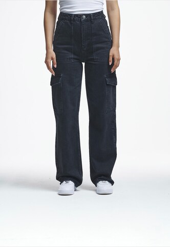 Loosefit Jeans cargo 'Kiran' di 2Y Premium in nero: frontale