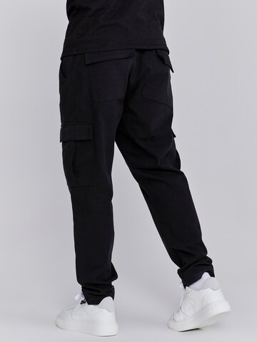 Regular Pantalon cargo SikSilk en noir