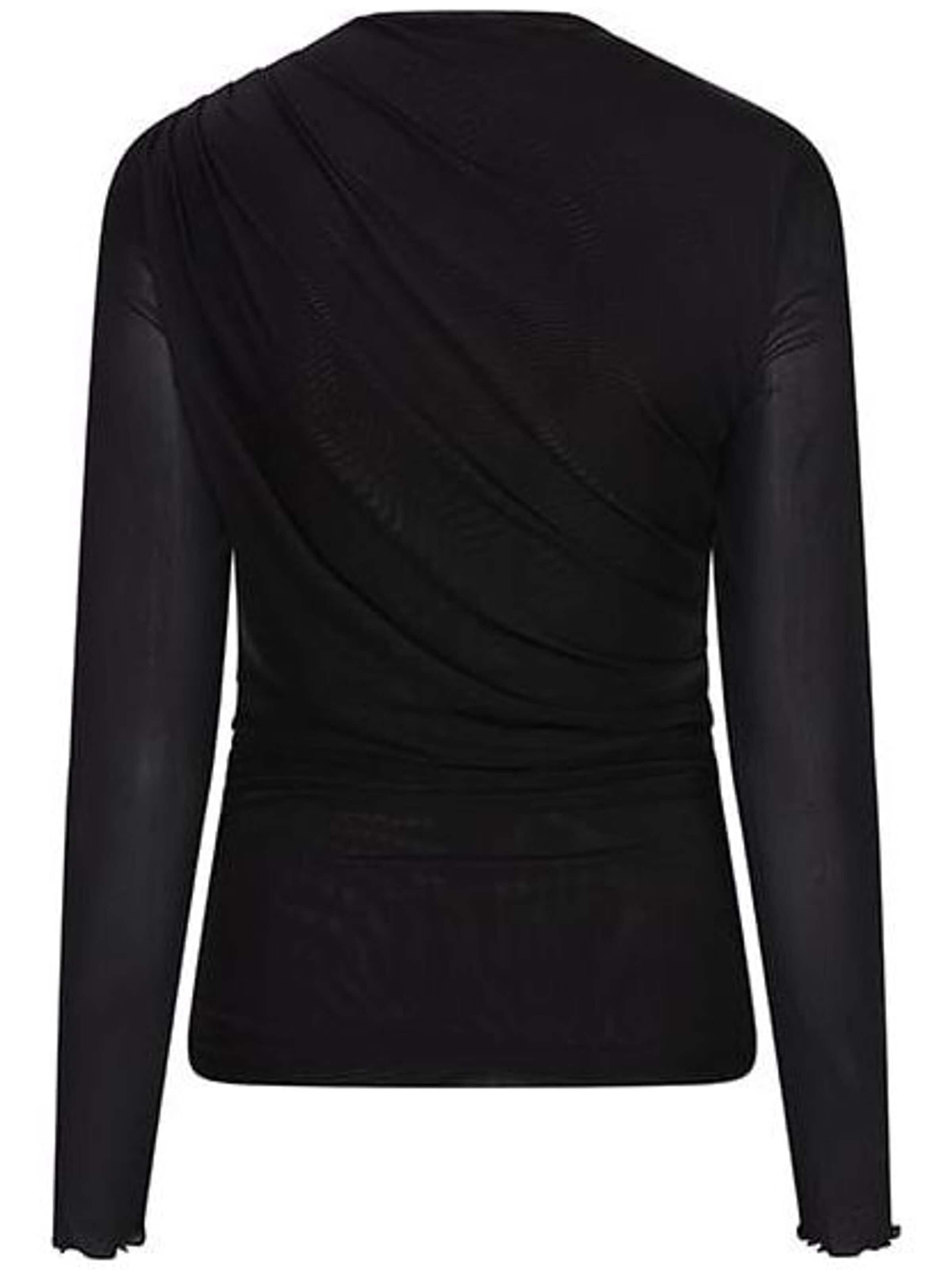 LOFTY MANNER Top 'RJ13 - Top Jolien - Draped Mes' in Zwart