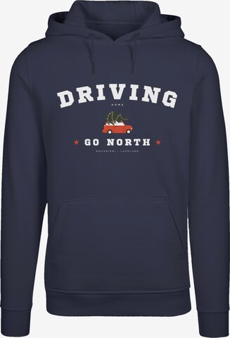 Sweat-shirt 'Driving Home Weihnachten' F4NT4STIC en bleu : devant