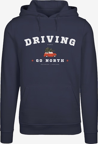 F4NT4STIC Sweatshirt 'Driving Home Weihnachten' in Blau: predná strana