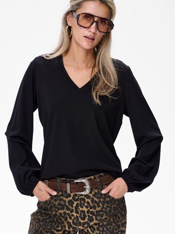 Blue Shadow Blouse in Black: front
