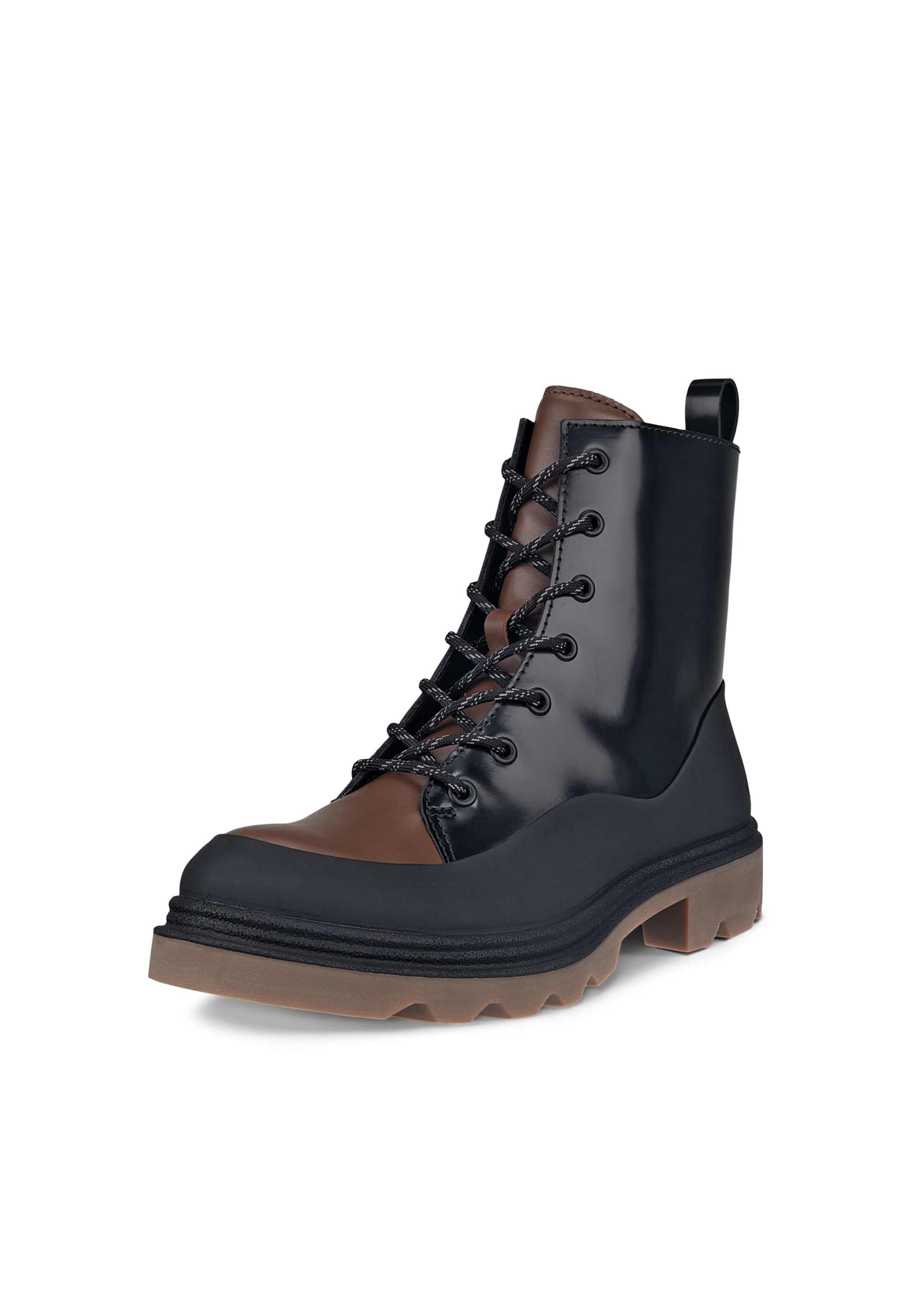 Bottines à lacets 'GRAINER' ECCO en noir : devant