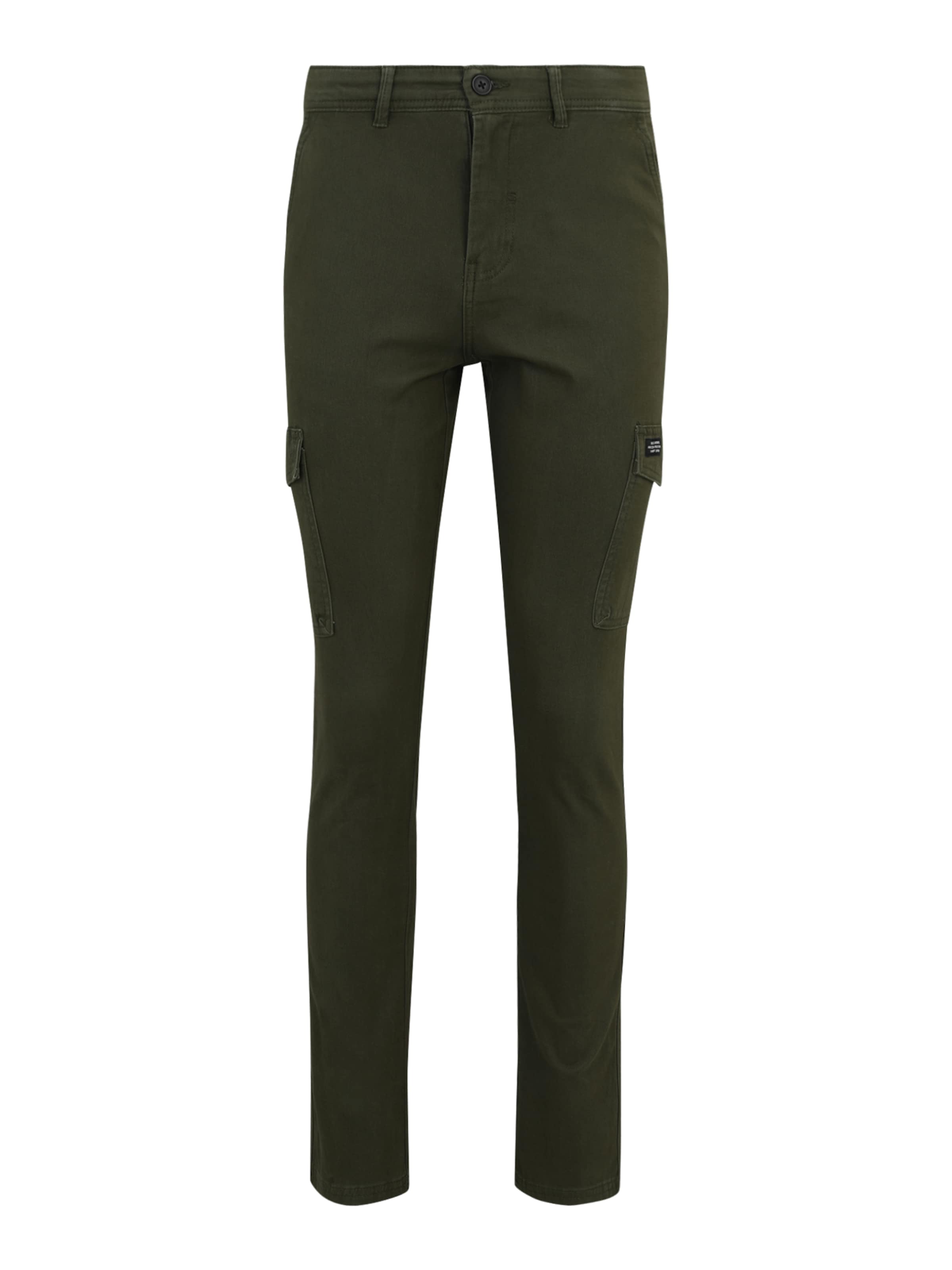 BLEND Regular Cargo trousers 'EDNAN' in Green: front