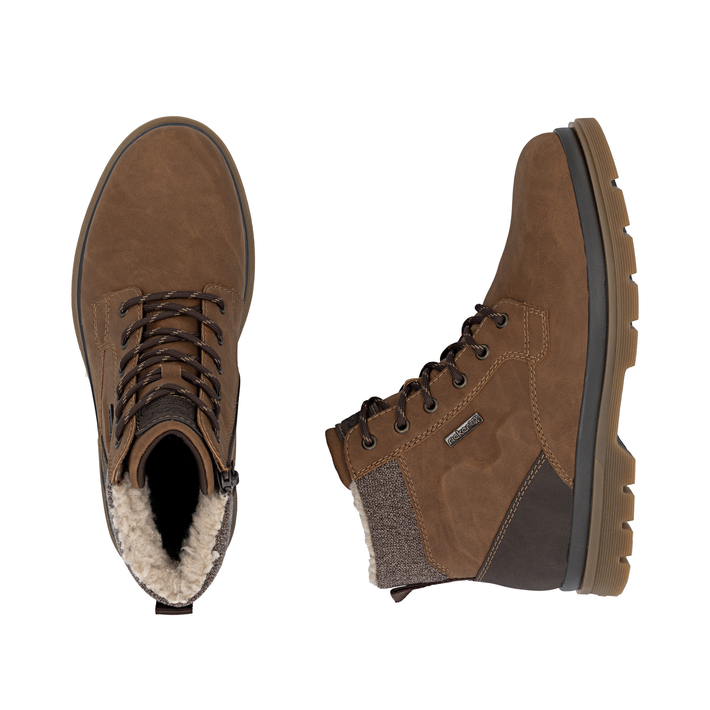 Bottes à lacets 'F7010' Rieker en marron