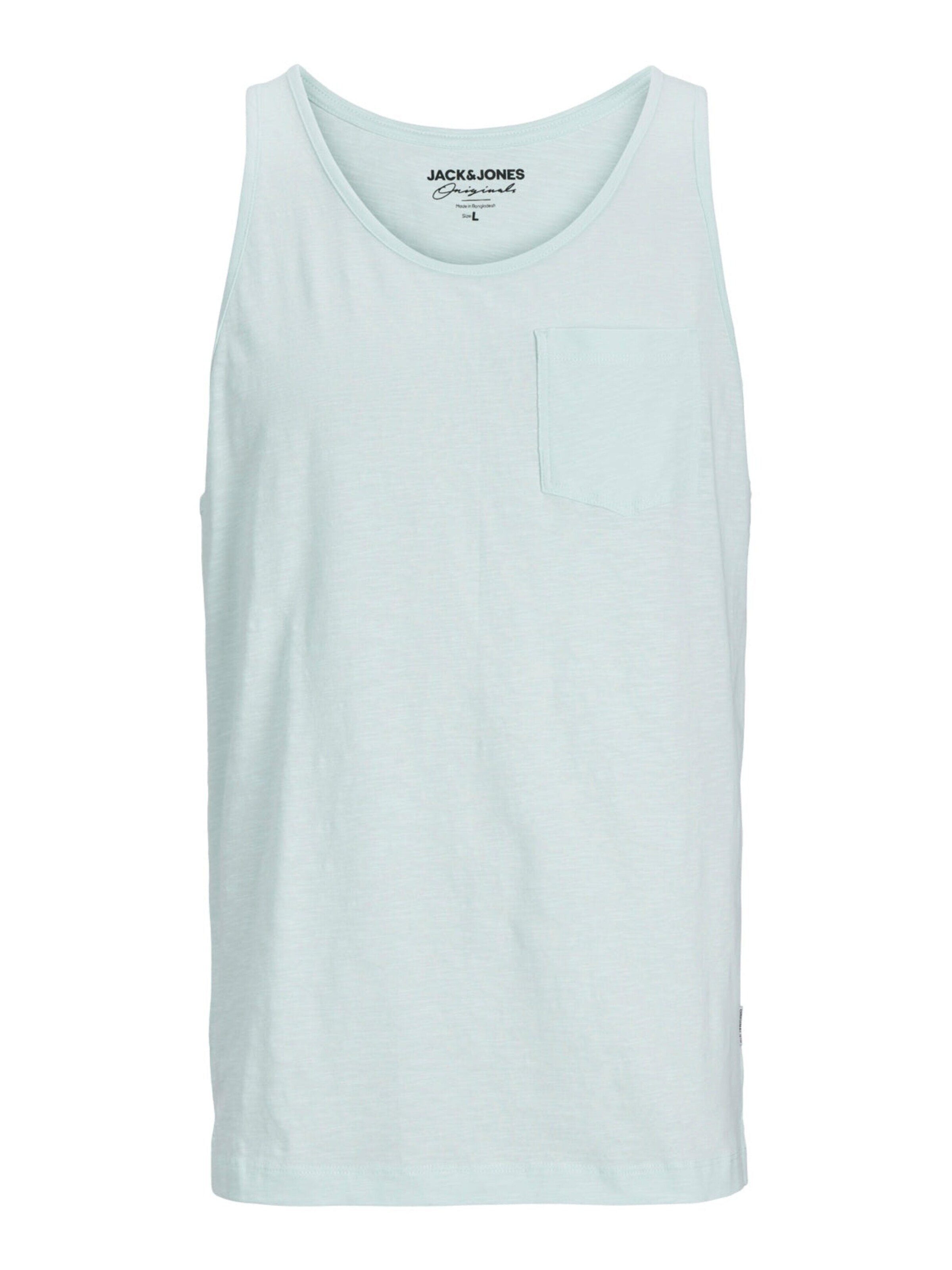 JACK & JONES Shirt 'JORTAMPA SLUB' in Wit: voorkant