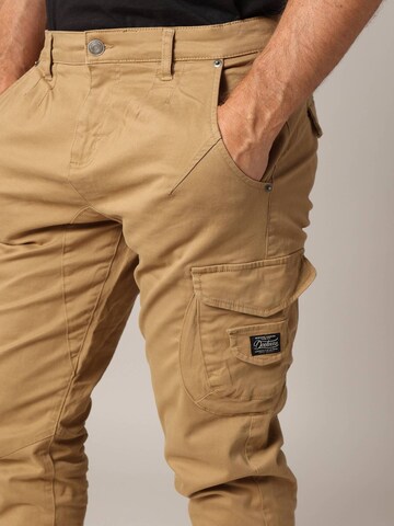 Effilé Pantalon cargo 'GARDEN' Deeluxe en marron