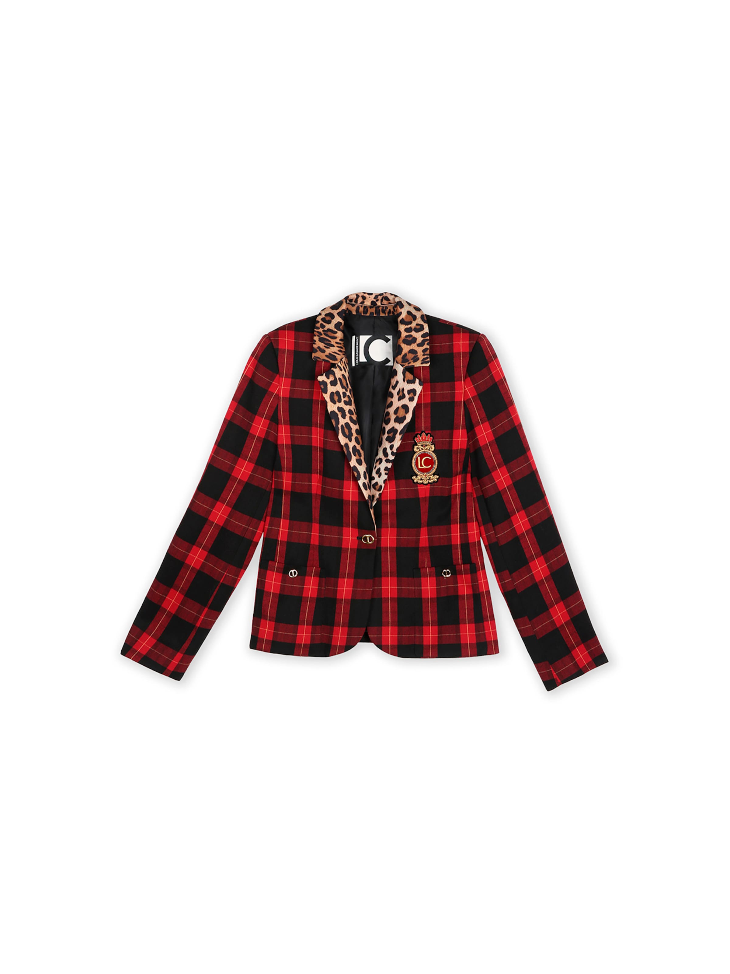 Lola Casademunt Μπλέιζερ σε κίτρινο / κόκκινο / σκούρο κόκκινο / μαύρο, Άποψη προϊόντος