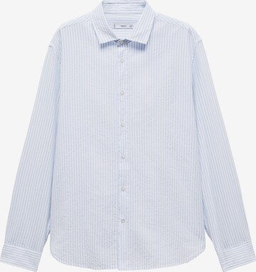 MANGO MAN Regular fit Button Up Shirt 'ROUX' in Blue: front