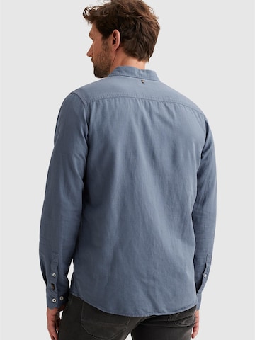 PME Legend Regular fit Skjorta 'Shirt in cotton/linen with garment-dye wash' i blå