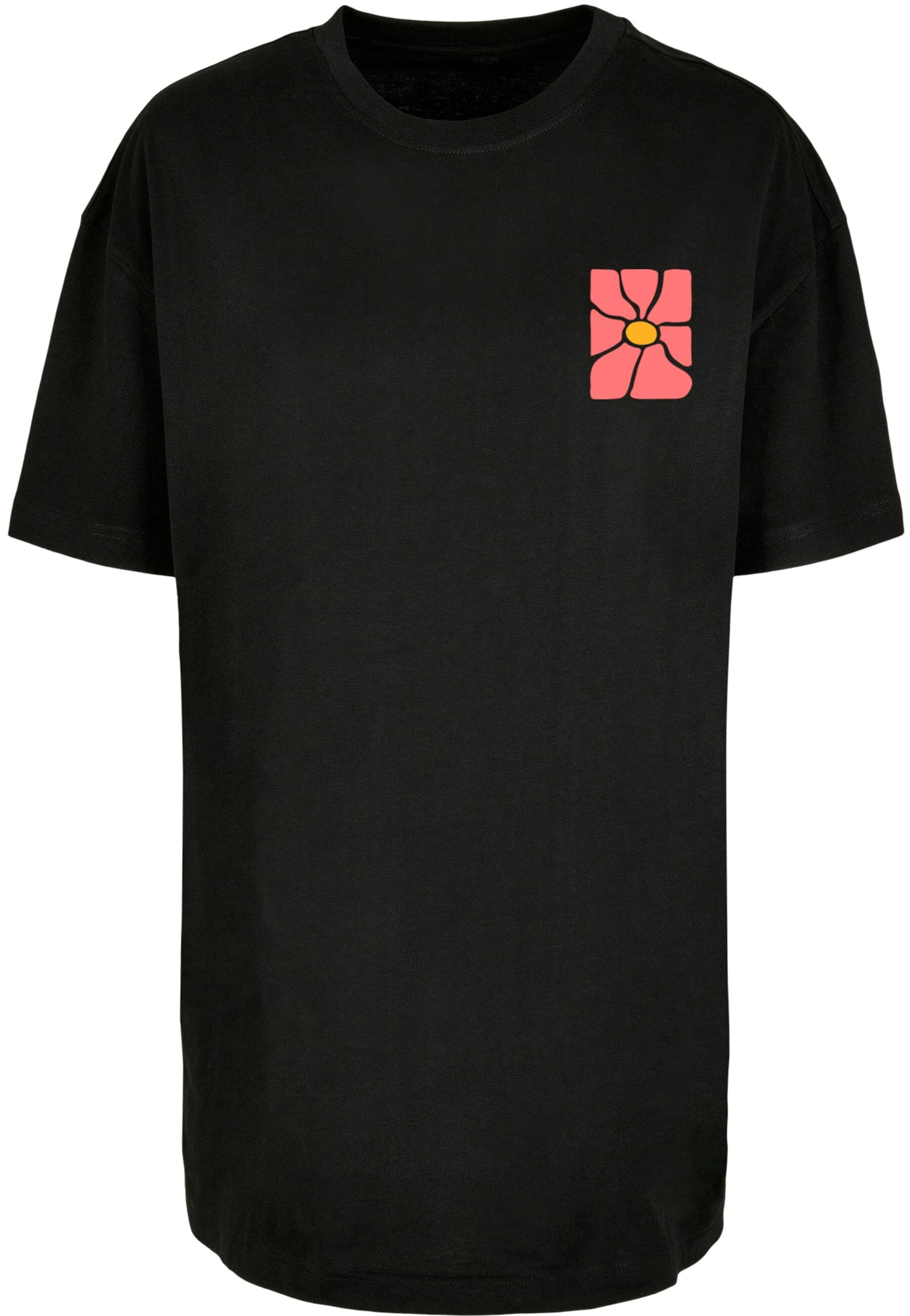 Merchcode Shirt 'Flower Art' in Black: front