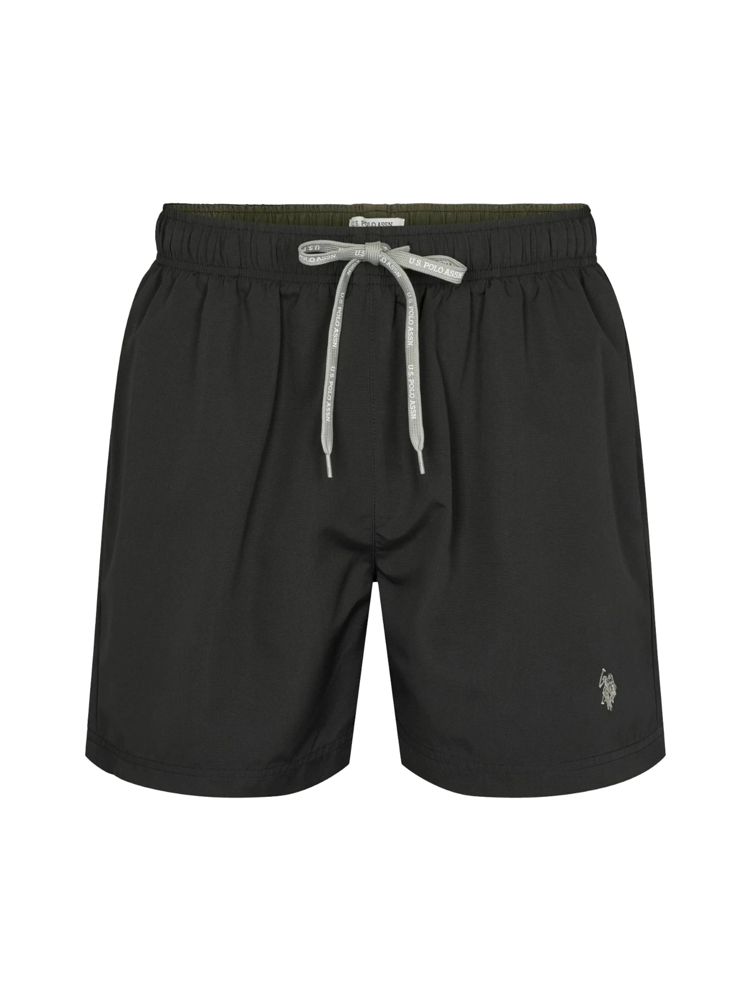 U.S. POLO ASSN. Zwemshorts 'Aza' in Zwart: voorkant