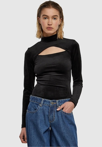 Urban Classics Shirt bodysuit in Black: front