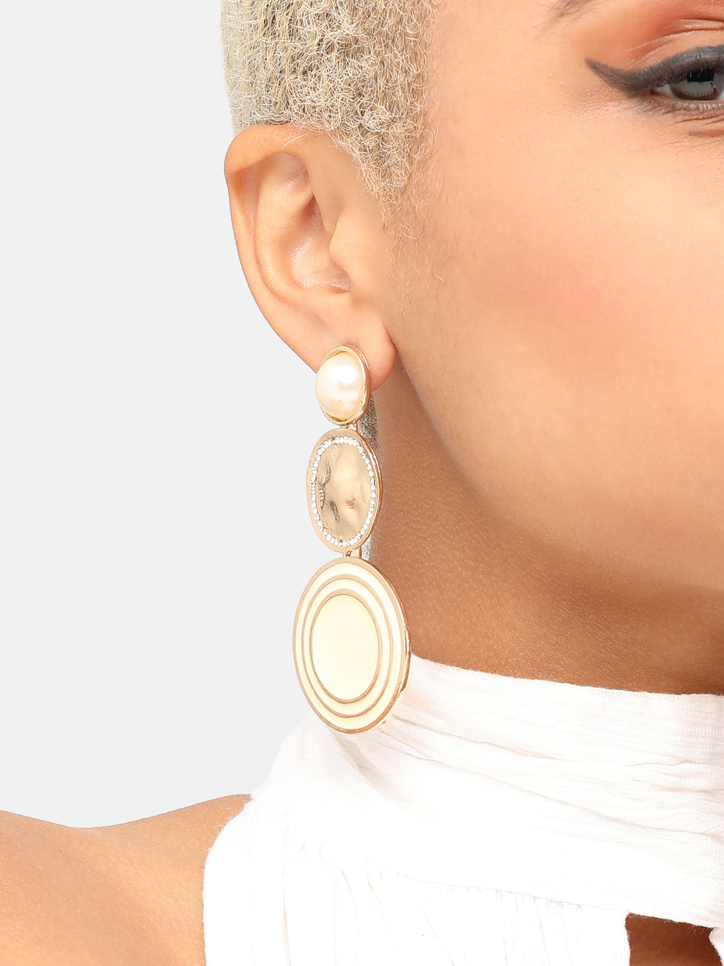 SOHI Fülbevalók - fehér