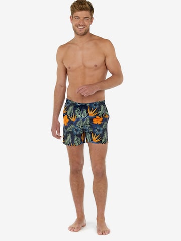 Shorts de bain ' Tiki ' HOM en bleu