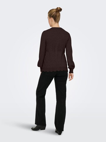Only Maternity Knit cardigan 'OLMKALLU' in Brown