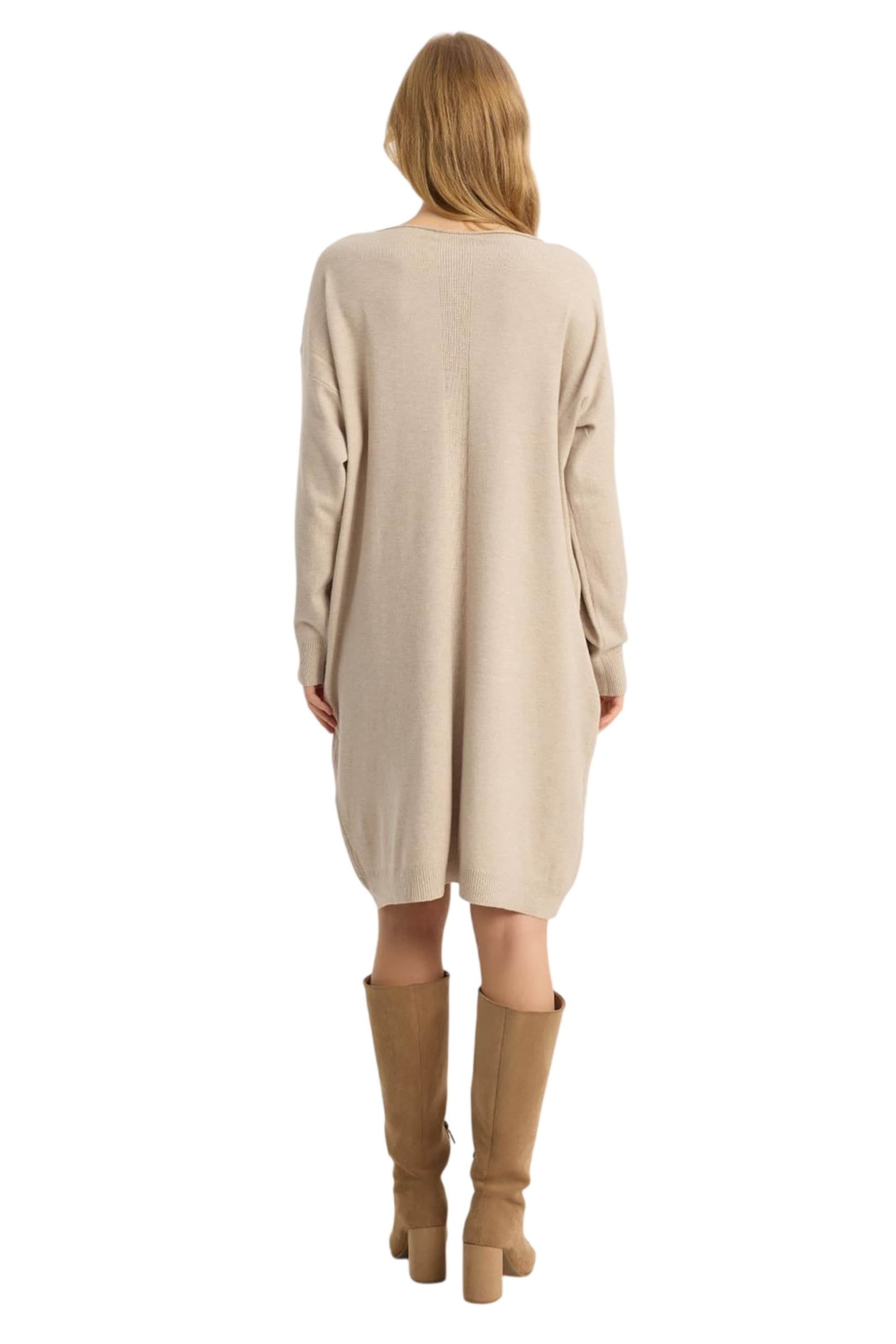 HOME STORE Gebreide jurk in Beige