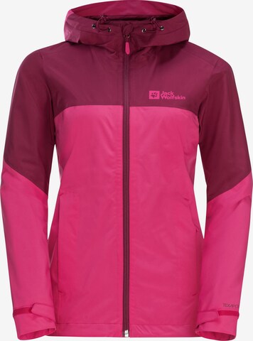 JACK WOLFSKIN Outdoor Jacket 'Weiltal 2L' in Pink: front