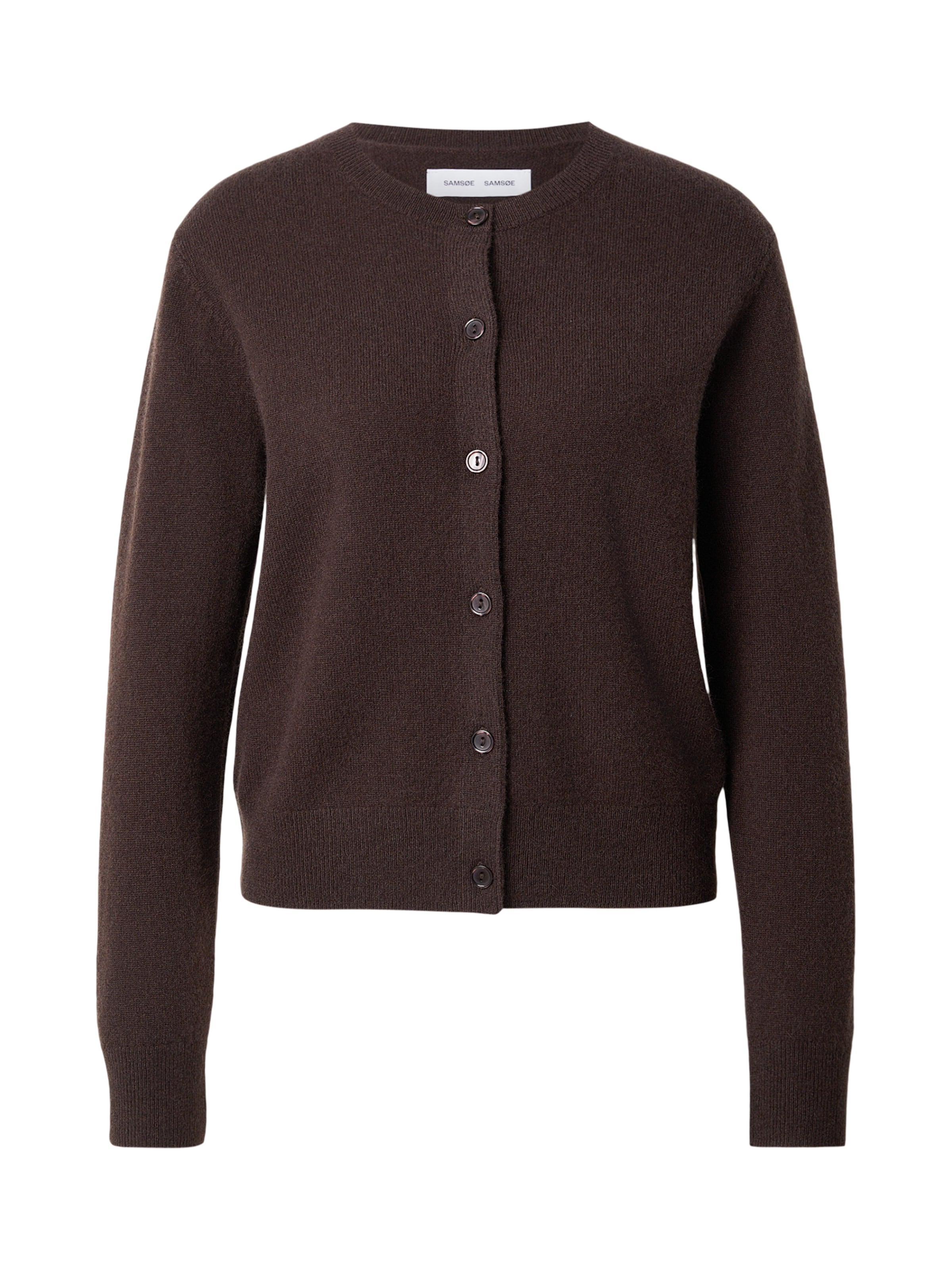 Geacă tricotată 'Boston' de la Samsøe Samsøe pe maro: față