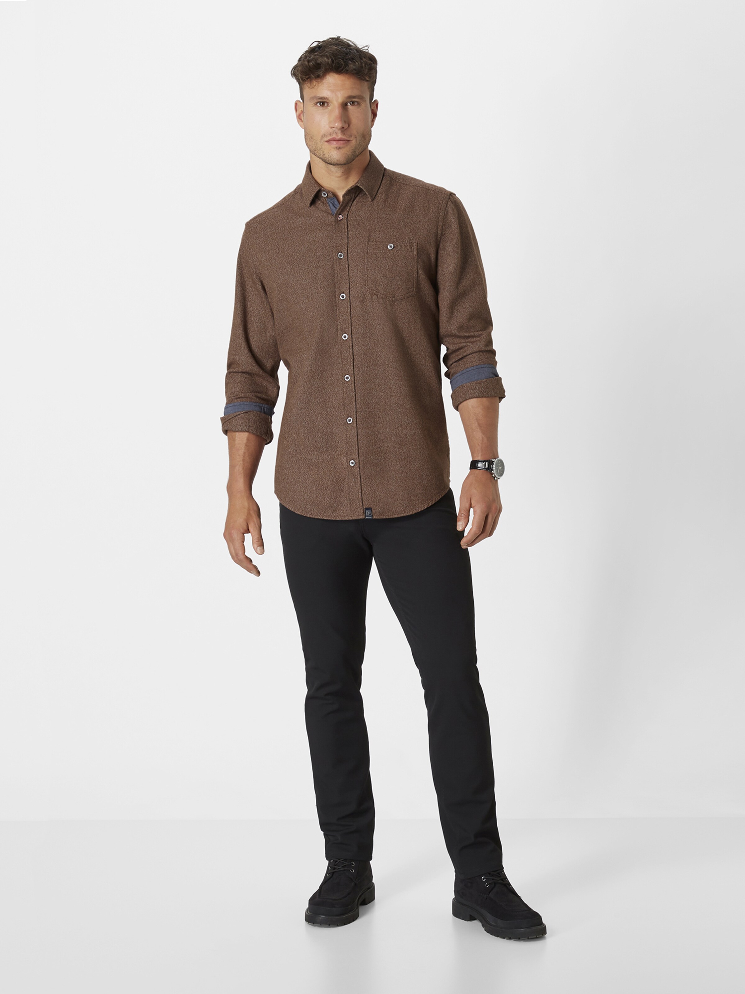 PADDOCKS Regular fit Button Up Shirt in Brown