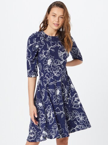 Closet London Dress in Blue: front