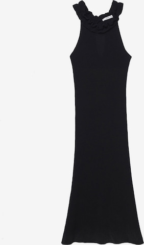 MANGO Плетена рокля 'LILI' в черно: отпред