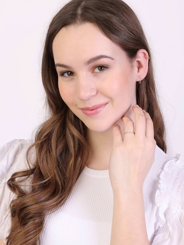 Boucles d'oreilles Lucardi en or : devant