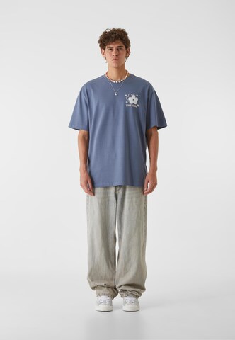 Lost Youth T-Shirt 'Blossom Fusion' in Blau