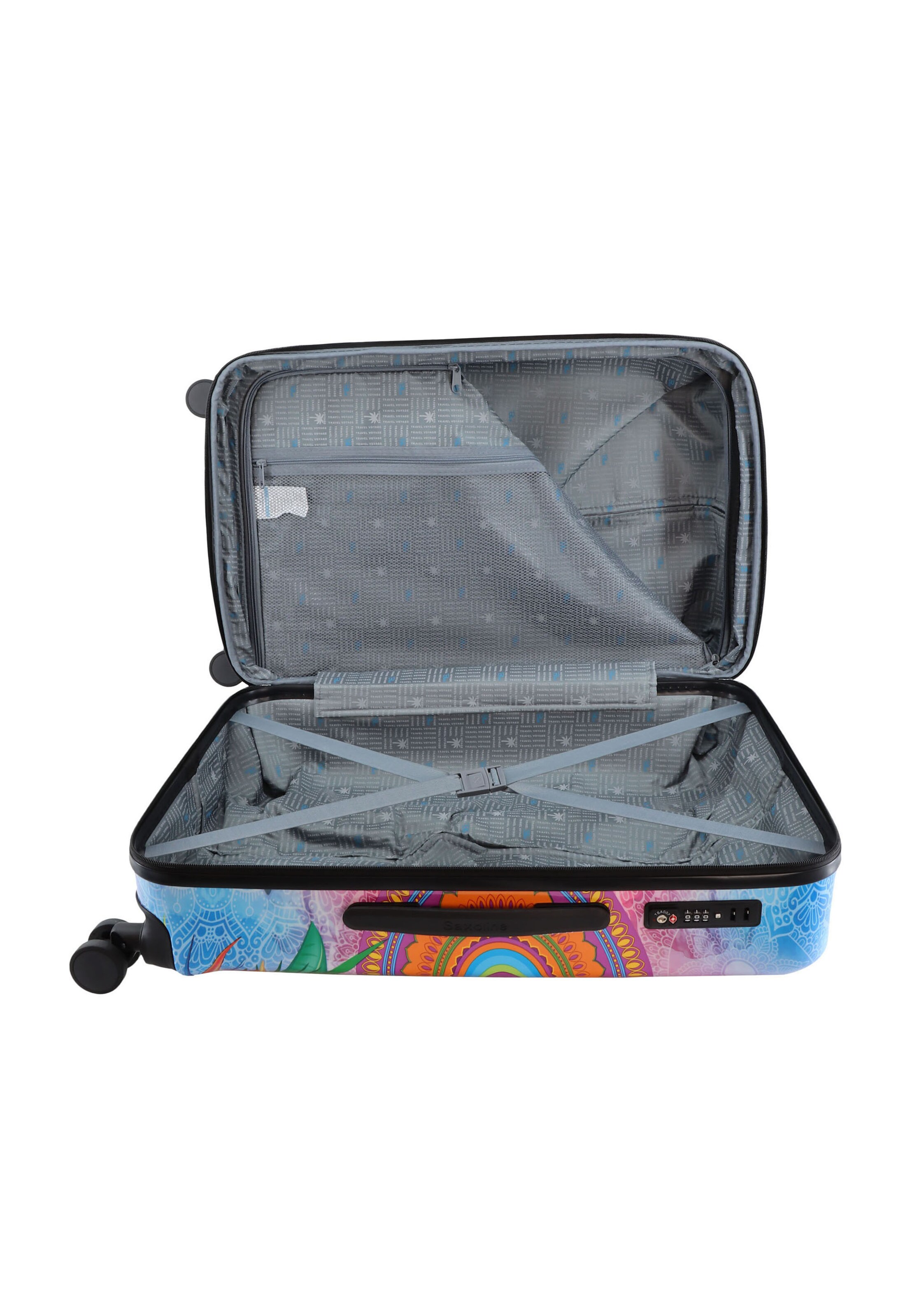 Saxoline Blue Suitcase in Mixed colors