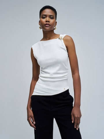 Salsa Jeans Top in Wit: voorkant