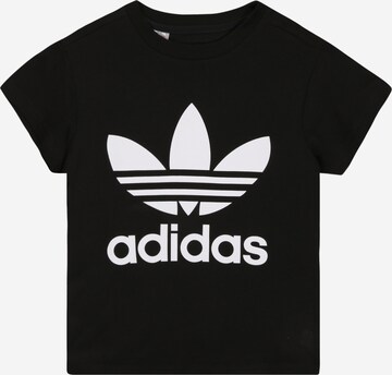 ADIDAS ORIGINALS Shirt 'Adicolor Trefoil' in Zwart: voorkant