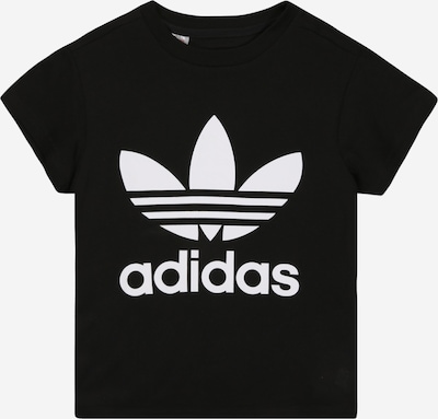 ADIDAS ORIGINALS T-shirt 'Adicolor Trefoil' i svart / vit, Produktvy