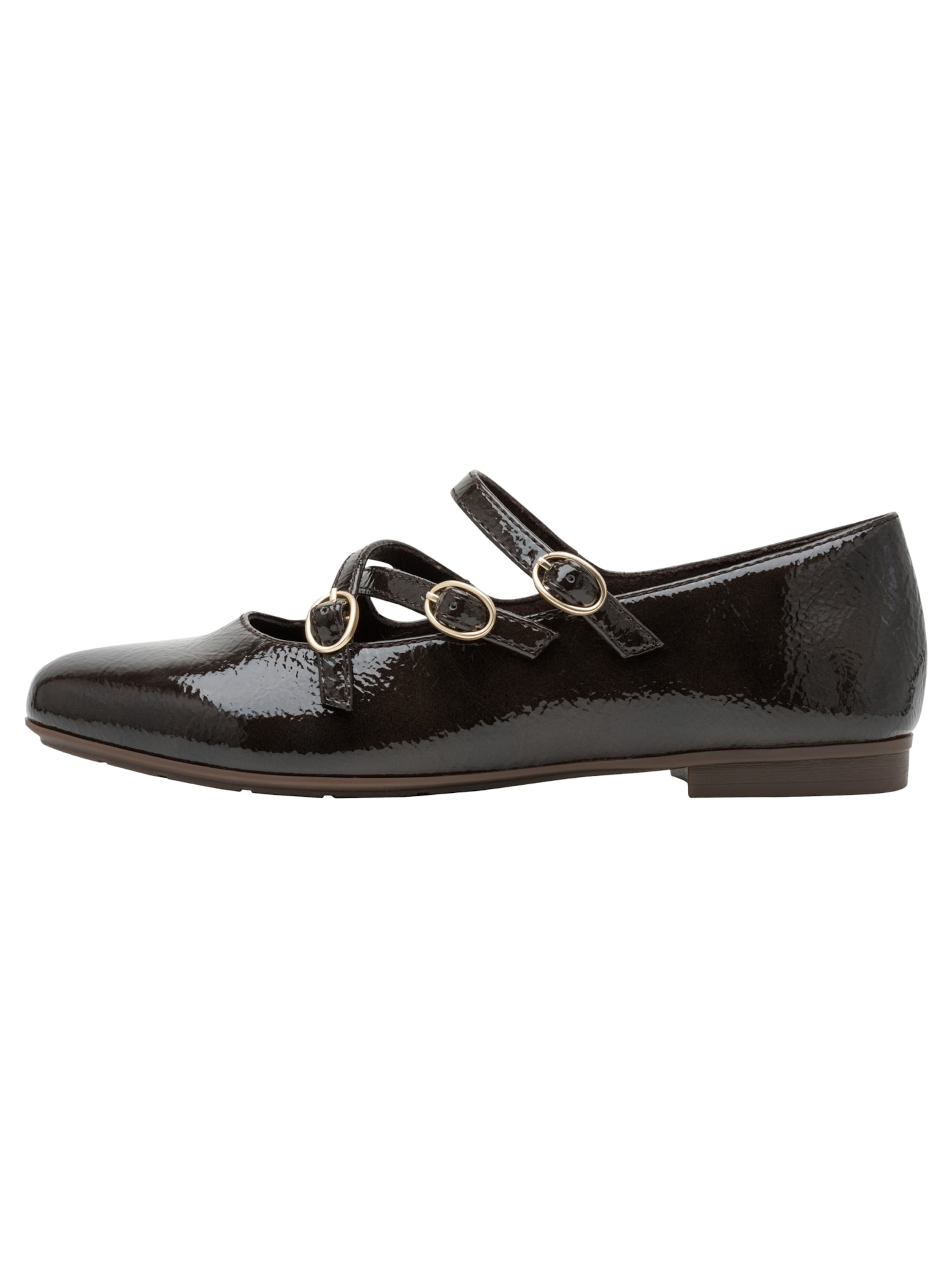 Tamaris Ballerina met riempjes in Bruin