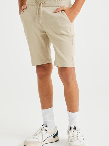 WE Fashion Slim fit Pants in Beige: front