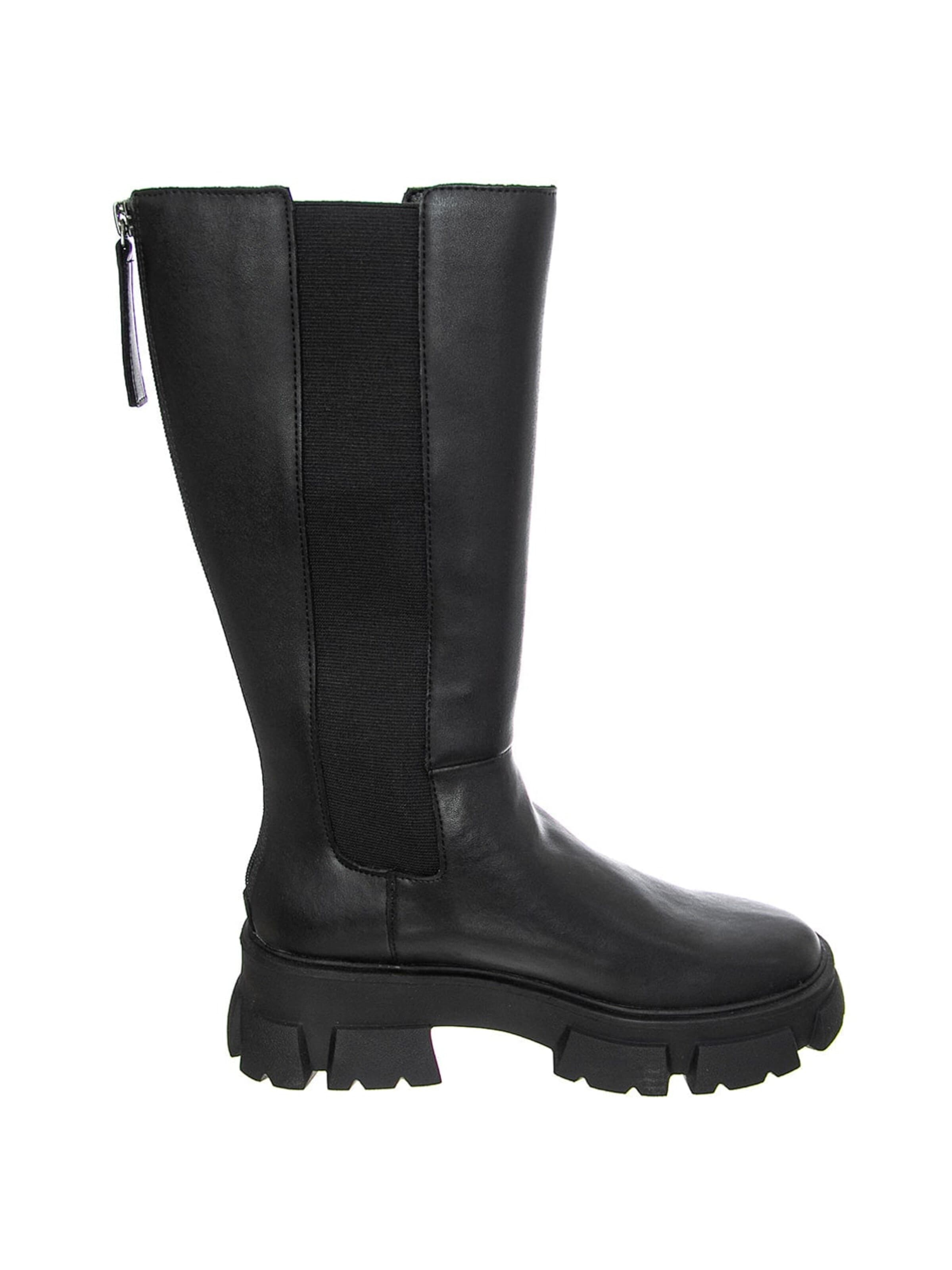 STEVE MADDEN Kozaki 'TRANSCEND BLACK LEATHER' w kolorze czarny
