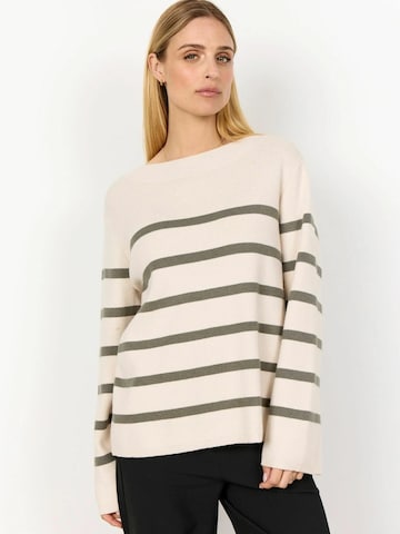 Soyaconcept Trui ' SC-KANITA STRIPE 21. ' in Wit: voorkant