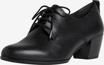 TAMARIS Затворени обувки на ток в черно: отпред