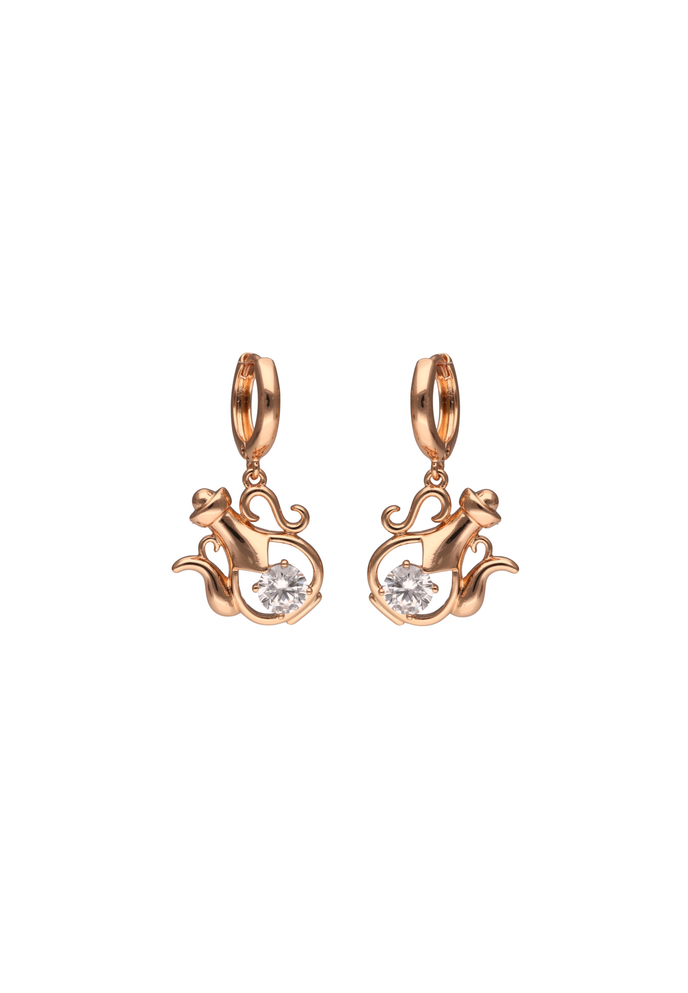 faina - Pendientes en oro: frente