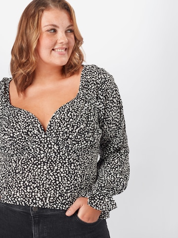 Missguided Plus Bluse i sort